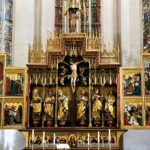 Vollansicht des geöffneten Zwölf-Boten-Altars in der St. Jakobskirche Rothenburg ob der Tauber.